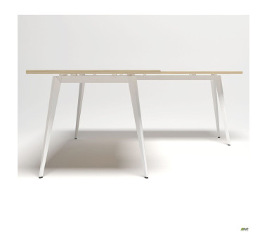 Робоче місце Delta DL-103 (1790х1800х750мм) Блеквуд Ячмінний / Каркас білий